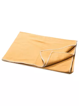 DAVID FUSSENEGGER | Coperta di flanella con punto decorativo 140x200cm (bianco grezzo) | gelb